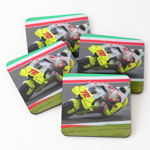 Item preview, Marco Bezzecchi racing his MotoGP motorcycle through the corners of Mugello abstract designed and sold by Rodissimus1984.