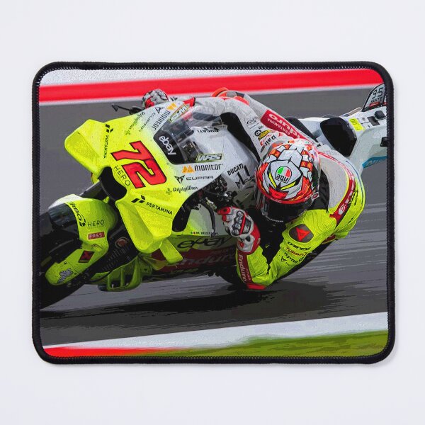Item preview, Marco Bezzecchi racing his MotoGP motorcycle through the corners of Mugello abstract designed and sold by Rodissimus1984.