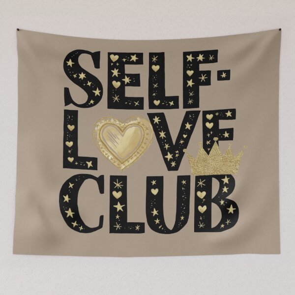 Item preview, Empowering Self-Love Club T-Shirt: Bold Typography with Golden Accents designed and sold by Ajax90.