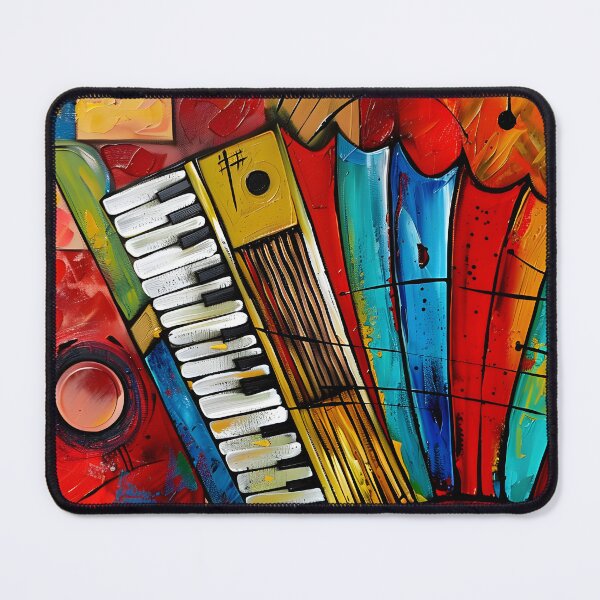 Item preview, Accordion Harmonic Musical Rhapsody - Vibrant Abstract Dynamic Composition Digital Art designed and sold by OlfactoART Studio.