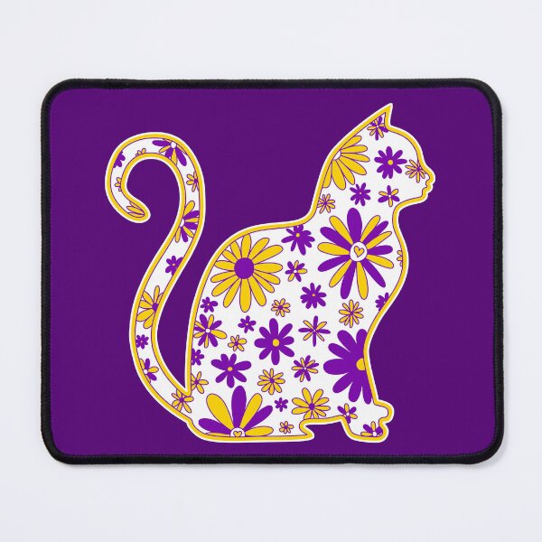 Item preview, Flower doodle cat LGBTQ+ Intersex Pride Flag designed and sold by JoyfulJen.