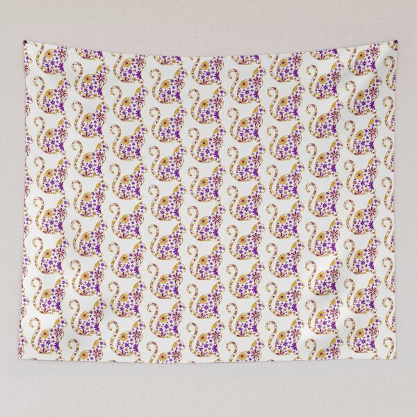 Item preview, Flower doodle cat LGBTQ+ Intersex Pride Flag designed and sold by JoyfulJen.
