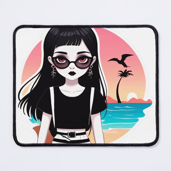 Item preview, Summer Goth Girl on a Beach designed and sold by MadnessEnvelope.