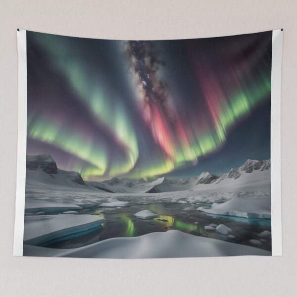 Item preview, Aurora Australis & Milky Way Ethereal Antarctica Light Show designed and sold by EnchantedVista.