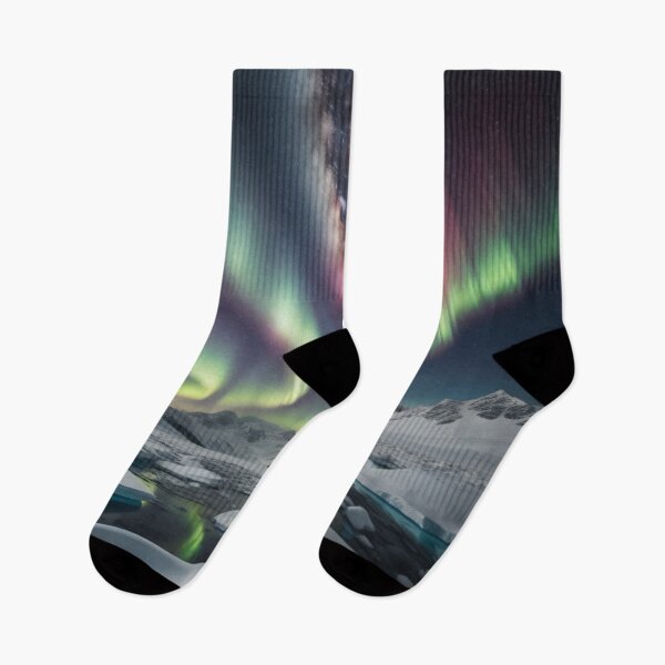 Item preview, Aurora Australis & Milky Way Ethereal Antarctica Light Show designed and sold by EnchantedVista.