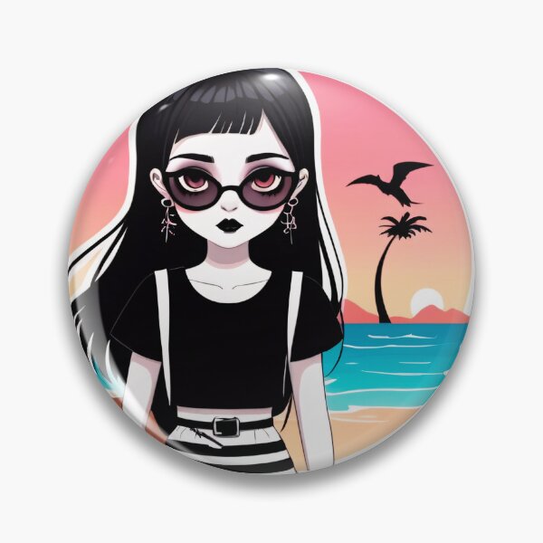 Item preview, Summer Goth Girl on a Beach designed and sold by MadnessEnvelope.