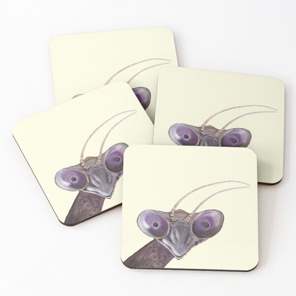 Item preview, Lindo insecto Mantid (Mantis religiosa) con ilustración de ojos grandes designed and sold by Julia Doria.