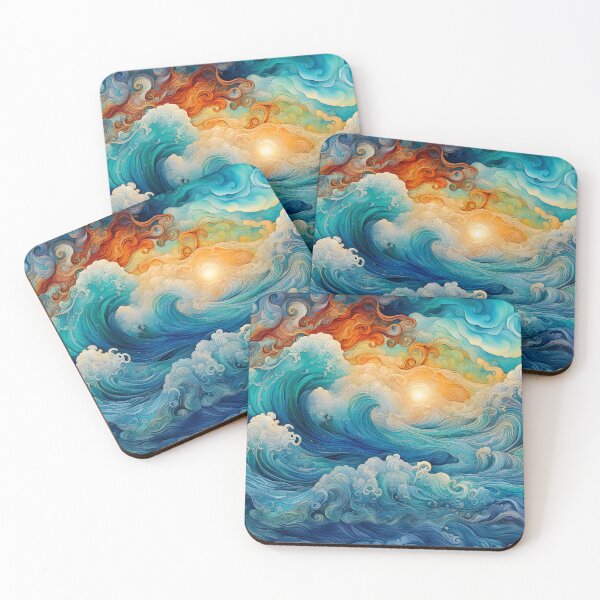 Item preview, Great Waves at Sunrise designed and sold by SirLeeTees.