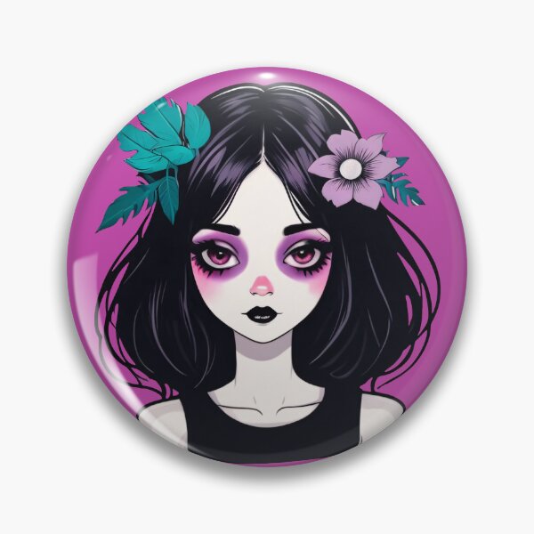 Item preview, Purple Makeup Summer Goth Girl designed and sold by MadnessEnvelope.