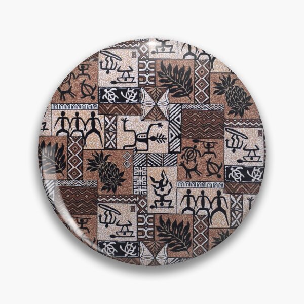 Artikelvorschau, Hawaiianische Paddelmänner Petroglyph Tapa entworfen und verkauft von J Marielle Designs.