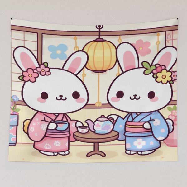 Item preview, Bunny Rabbit Tea Party 1 designed and sold by ClearNight.
