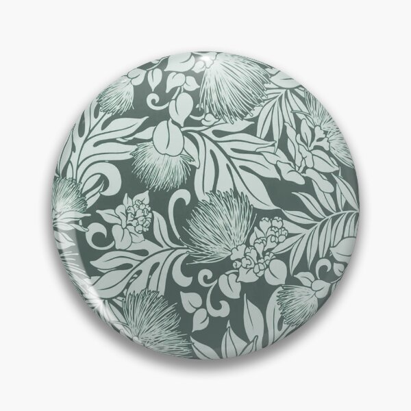 Item preview, Hawaiian Botanical Barkcloth Seafoam Green designed and sold by J Marielle Designs.