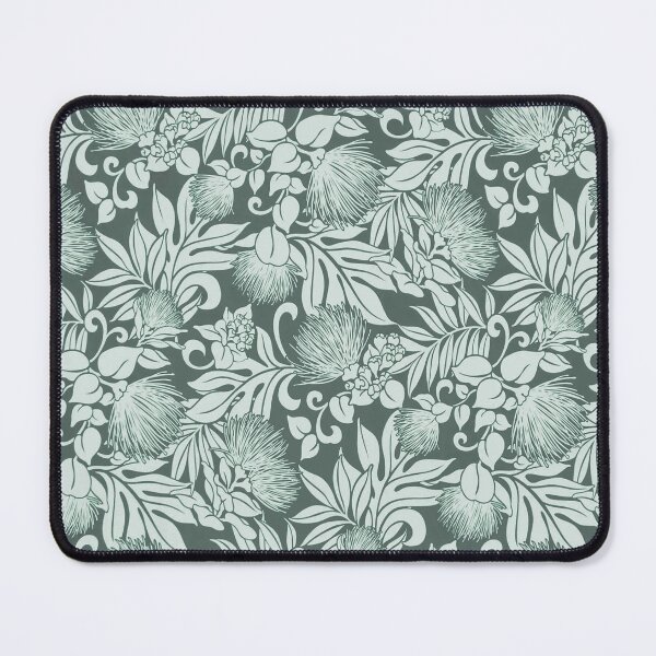 Item preview, Hawaiian Botanical Barkcloth Seafoam Green designed and sold by J Marielle Designs.