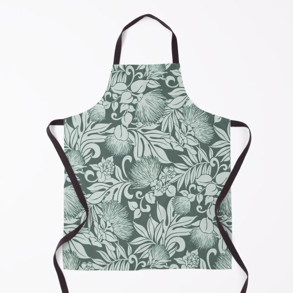 Item preview, Hawaiian Botanical Barkcloth Seafoam Green designed and sold by J Marielle Designs.