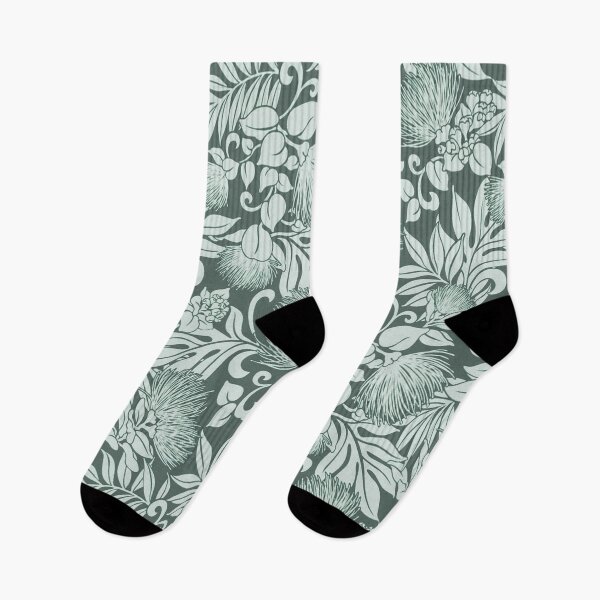 Item preview, Hawaiian Botanical Barkcloth Seafoam Green designed and sold by J Marielle Designs.