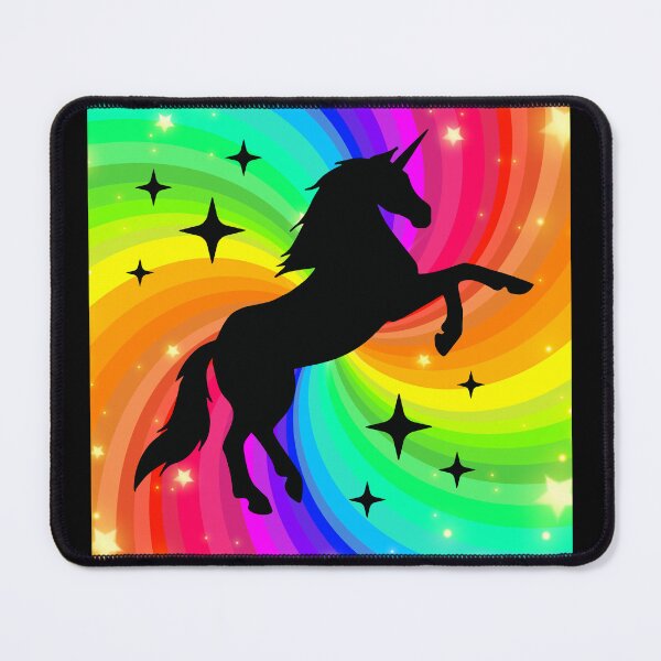 Item preview, Unicorn With Rainbow Squirl Background designed and sold by RedPumpFlash.