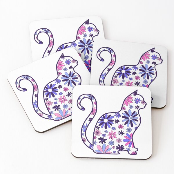 Item preview, Flower doodle cat LGBTQ+ Omnisexual Pride Flag designed and sold by JoyfulJen.