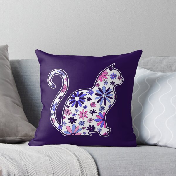 Item preview, Flower doodle cat LGBTQ+ Omnisexual Pride Flag designed and sold by JoyfulJen.