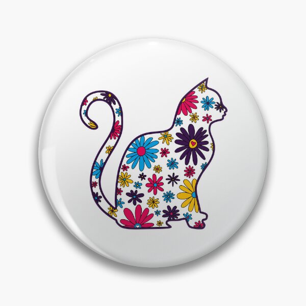Item preview, Flower doodle cat LGBTQ+ Polyamory Pride Flag designed and sold by JoyfulJen.