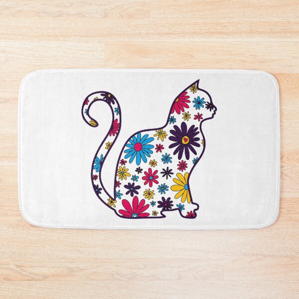 Item preview, Flower doodle cat LGBTQ+ Polyamory Pride Flag designed and sold by JoyfulJen.