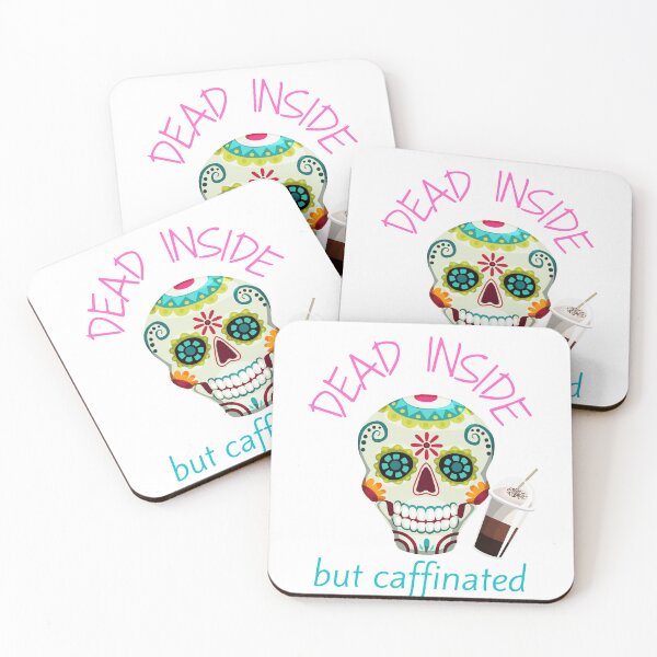 Item preview, Dead inside, but caffeinated.  designed and sold by The Healing Key  - Art • Spirit • Transformation • .