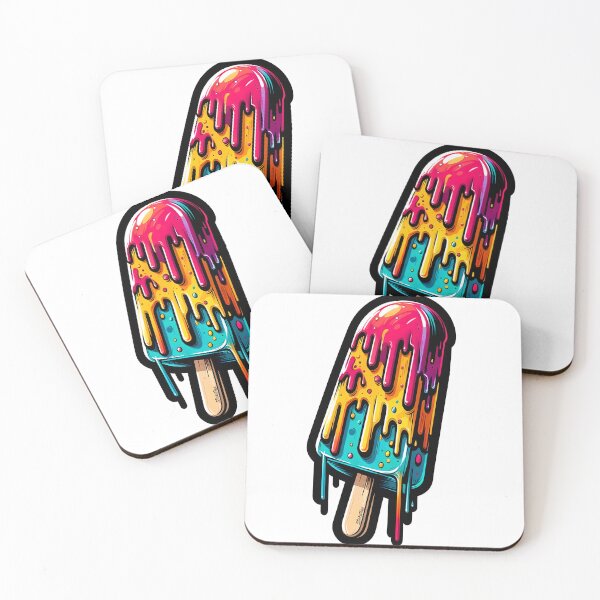 Item preview, Colorful Melting Popsicle Fun Summer Art designed and sold by StickaTime.