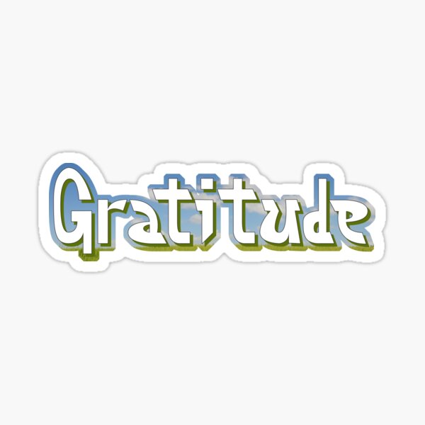 Gratitude Digital Graffiti Sticker