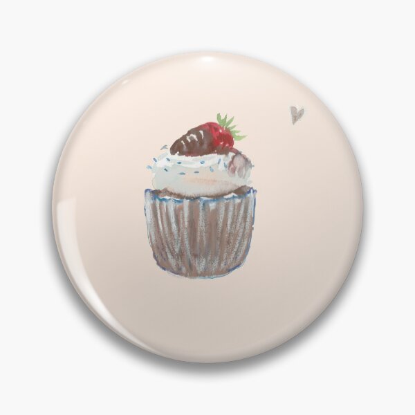 Artikelvorschau, Niedlicher Aquarell-Liebes-Erdbeer-Muffin-Cupcake entworfen und verkauft von HandmadeMood.