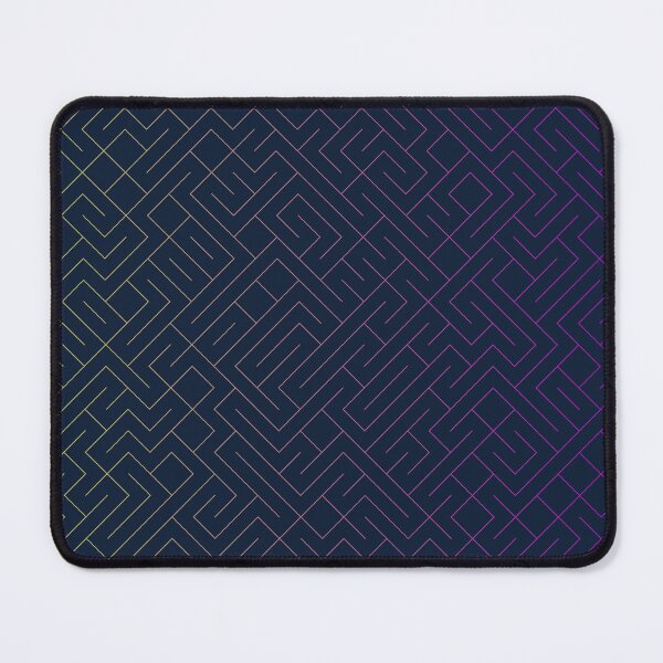 Item preview, Yellow Purple Transition Symmetrical Labyrinth Blue Maze designed and sold by Alchemy-A-La-G.
