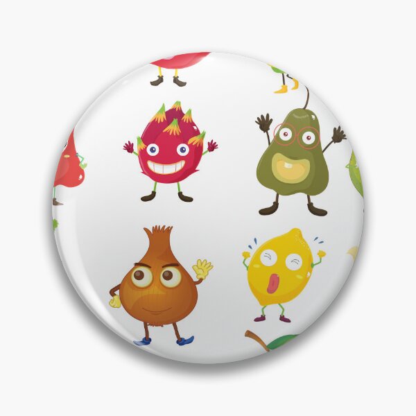 Item preview, Cheerful Produce: Fruit and Vegetable Face Illustrations designed and sold by hjian8219.