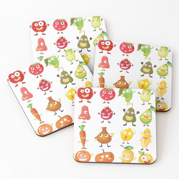 Item preview, Cheerful Produce: Fruit and Vegetable Face Illustrations designed and sold by hjian8219.