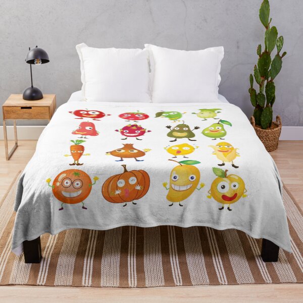 Item preview, Cheerful Produce: Fruit and Vegetable Face Illustrations designed and sold by hjian8219.