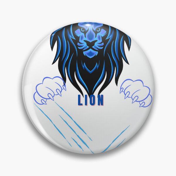 Item preview, blue lion face designed and sold by ApolloStoreHD.
