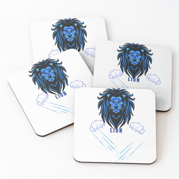 Item preview, blue lion face designed and sold by ApolloStoreHD.