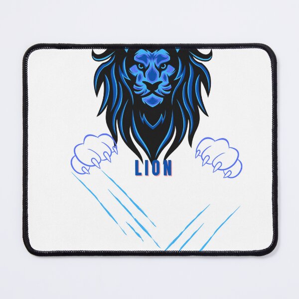 Item preview, blue lion face designed and sold by ApolloStoreHD.