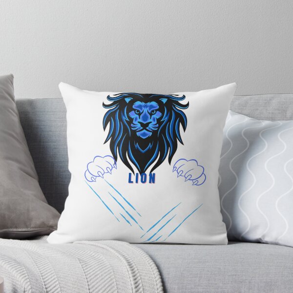 Item preview, blue lion face designed and sold by ApolloStoreHD.