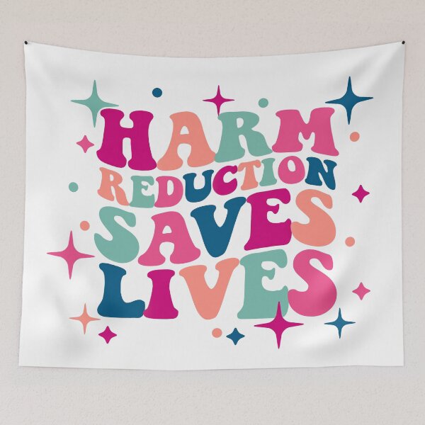 Item preview, Retro Harm Reduction Saves Lives designed and sold by DropsOfDopamine.