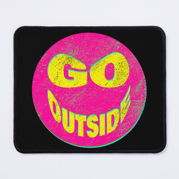 Item preview, Go Outside, Hot Color Smiley Face! designed and sold by my-ducky-things.