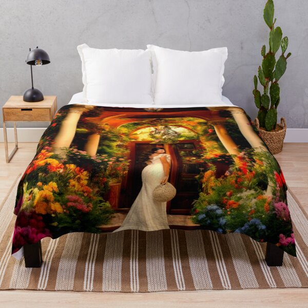 Item preview, Beautiful girl in a flower garden. designed and sold by Zofia Sosnecka.