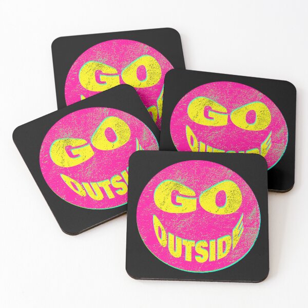 Item preview, Go Outside, Hot Color Smiley Face! designed and sold by my-ducky-things.