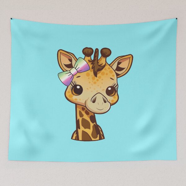 Item preview, Cute Giraffe with Genderfaer Pride Flag Bow, Kawaii Genderdoe Pride Design  designed and sold by Travelslightly.