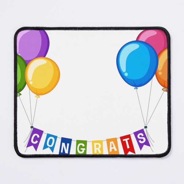 Item preview, Celebratory Joy: Background Design with 'Congrats' and Colorful Balloons designed and sold by hjian8219.