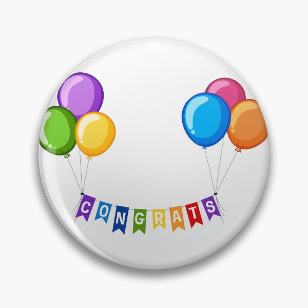 Item preview, Celebratory Joy: Background Design with 'Congrats' and Colorful Balloons designed and sold by hjian8219.