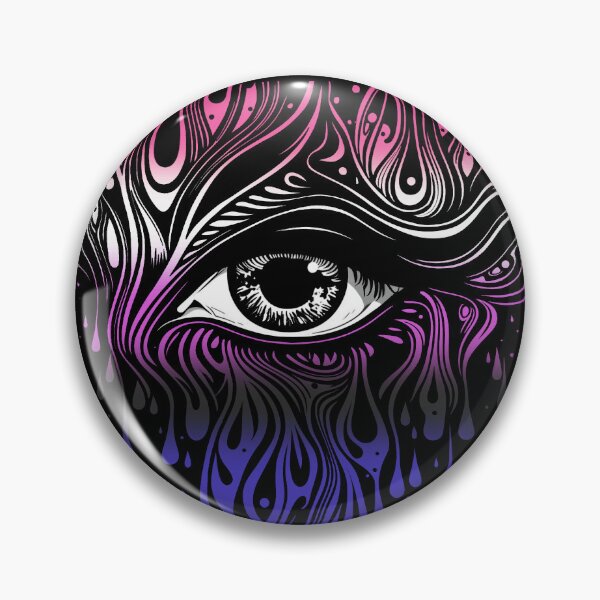 Item preview, Trippy Genderfluid Pride Flag Colored Eye, Evil Eye Genderfluid Rave Design  designed and sold by Travelslightly.
