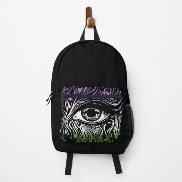 Item preview, Trippy Genderqueer Pride Flag Colored Eye, Evil Eye Genderqueer Rave Design designed and sold by Travelslightly.