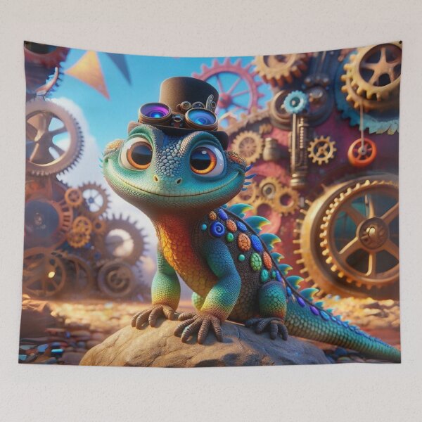 Item preview, Steampunk Agama Lizard Adventure designed and sold by Sillytoe.
