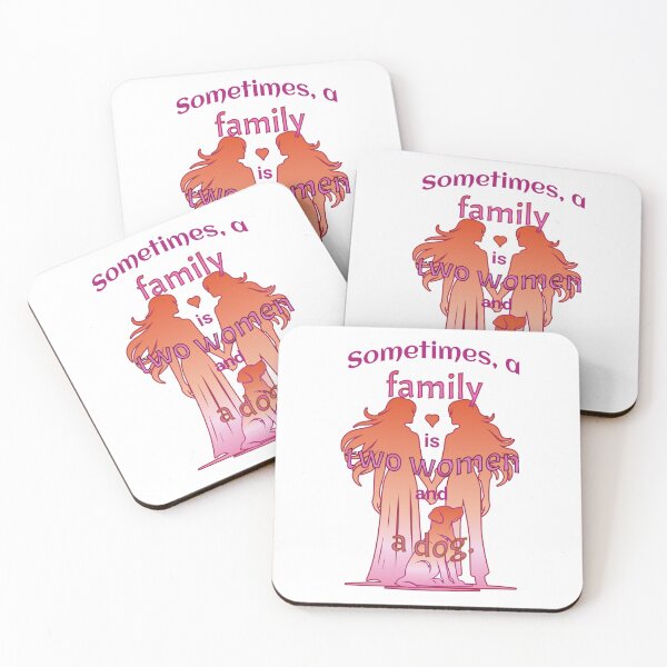 Item preview, Two Women and a Dog Lesbian Pride Print designed and sold by PAWsitiveCurios.