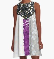 Demisexual Pride Flag- Falling Hearts A-Line Dress