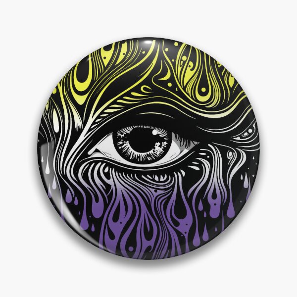 Item preview, Trippy Nonbinary Pride Flag Colored Eye, Enby Mystic Rave Design  designed and sold by Travelslightly.