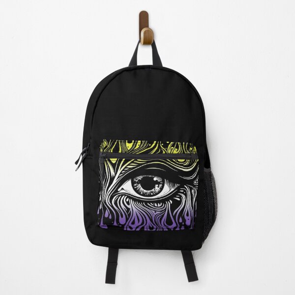 Item preview, Trippy Nonbinary Pride Flag Colored Eye, Enby Mystic Rave Design  designed and sold by Travelslightly.